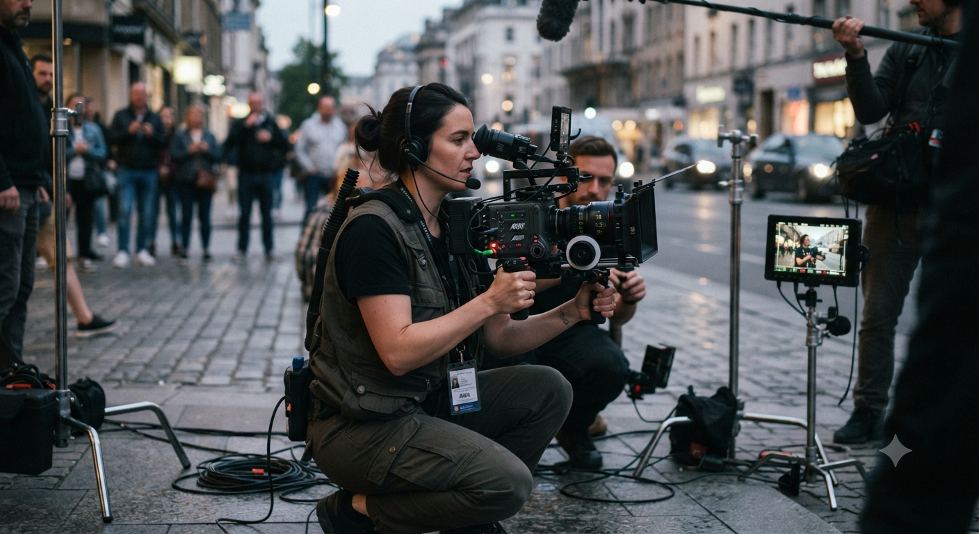 Filmmaker shooting a short film